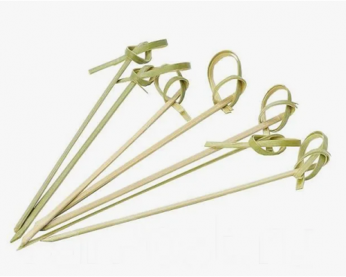 Пика для канапе 12см Узелок бамбук 100шт