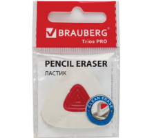 Ластик BRAUBERG Trios PRO 36х36х9мм треугольный