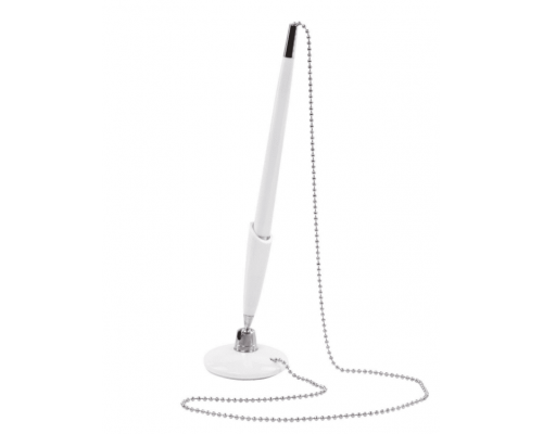 Ручка шариковая настольная BRAUBERG Стенд-Пен Уайт1 цепочка линия письма 0,5мм