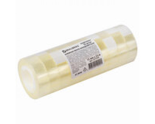 Скотч канцелярский 15 мм х 33 м BRAUBERG, комплект 10 шт., прозрачные, гарантированная длина