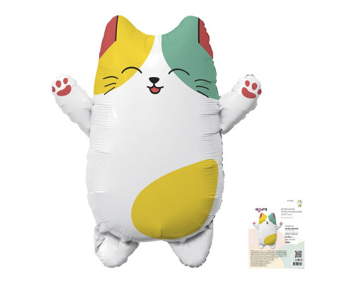 Шар фольгированный 27"/68см Котик Лапочка