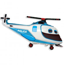Шар фольгированный 14"/36см Вертолет полицейский