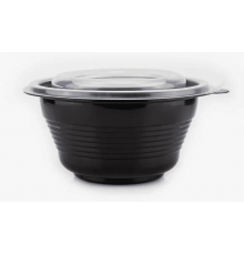 Миска ПР-МС 500мл 144мм ДНО+КРЫШКА Протэк черная (кор540шт)