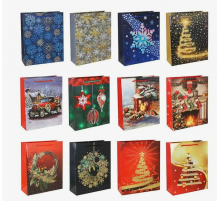 Пакет подарочный бумажный 26,5*16,5*7 НОВЫЙ ГОД НГ рисунок в ассортименте