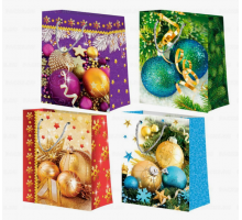 Пакет подарочный бумажный 22,5*23*10 НОВЫЙ ГОД НГ рисунок в ассортименте