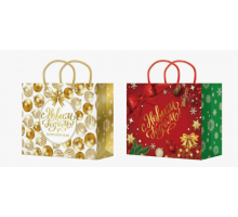 Пакет подарочный бумажный 38*53,5*13 НОВЫЙ ГОД НГ горизонтальный рисунок в ассортименте