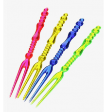 Пика для канапе 11см Вилочки цвет ассорти 25шт в упак