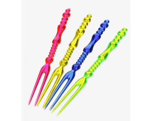 Пика для канапе 11см Вилочки цвет ассорти 25шт в упак