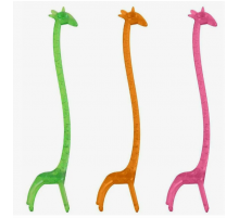 Размешиватель пластиковый 140мм Жираф цвет в ассортименте 100шт в упак