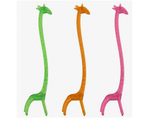 Размешиватель пластиковый 140мм Жираф цвет в ассортименте 100шт в упак