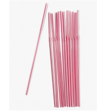 Трубочки для коктейля 40шт L-210 d-5 гофрированные полосатые