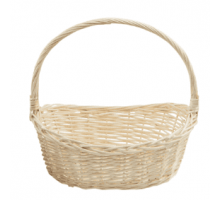 Корзина плетеная 32*22*31 Ива натуральная овал с ручкой