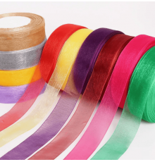 Лента органза 15мм*25ярд в ассортименте (уп10/75)