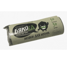 Мешок для мусора ПНД 30л 30шт 7мкм Бякоед (уп 60шт)