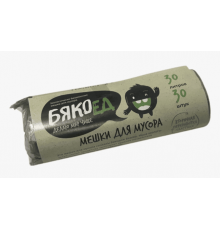 Мешок для мусора ПНД 30л 30шт 7мкм Бякоед (уп 60шт)