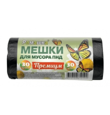 Мешок для мусора ПНД 30л 30шт 8мкм Ромашка Премиум