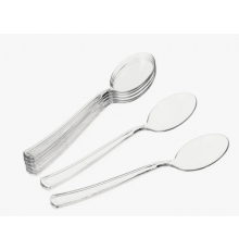 Ложка фуршетная пластик 140мм Премиум прозрачная 50шт