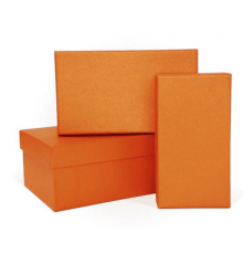 Коробка подарочная 12*6,5*4 тиснение МИКРО-ВЕЛЬВЕТ оранжевый