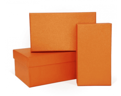Коробка подарочная 12*6,5*4 тиснение МИКРО-ВЕЛЬВЕТ оранжевый