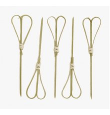 Пика для канапе 12см Узелки-сердечки 100шт