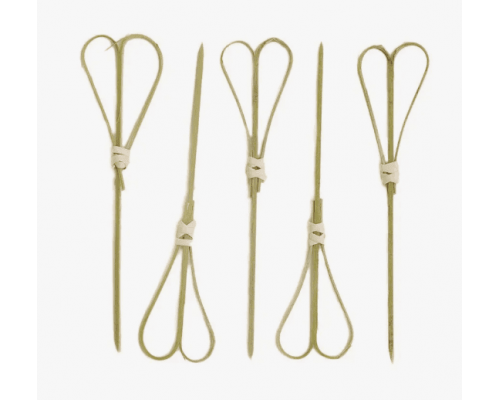 Пика для канапе 12см Узелки-сердечки 100шт