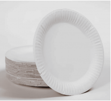 Тарелка картонная 165мм белая (уп100/1000)