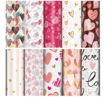 Бумага упаковочная 70*100см Золотая сказка Love Story ассорти