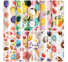 Бумага упаковочная 70*100см Золотая сказка Sweet Life ассорти