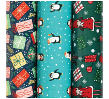 Бумага оберточная 70см*100см Новый год НГ Green Collection рисунок в ассортименте