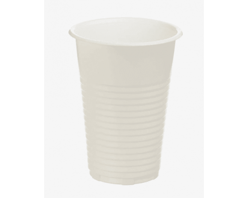 Стакан 330мл пластиковый белый (100шт/2500)