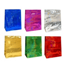 Пакет бумажный с ручками 32*45*11 ГОЛОГРАФИЯ в ассортименте