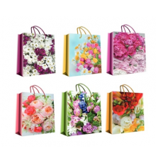 Пакет подарочный 32*45*11 Микс Цветы ассорти