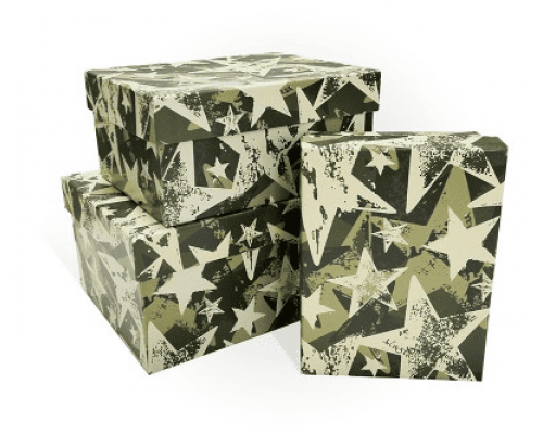 Коробка подарочная 19*15*9 МУЖСКАЯ КОЛЛЕКЦИЯ Звезды