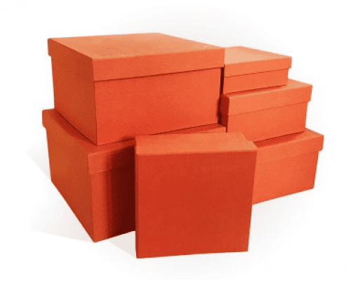 Коробка подарочная 15*15*5 тиснение МИКРО-ВЕЛЬВЕТ оранжевый