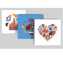 Коробка подарочная 19*19*9 РУССКИЙ СУВЕНИР