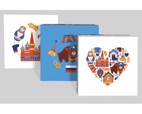 Коробка подарочная 19*19*9 РУССКИЙ СУВЕНИР