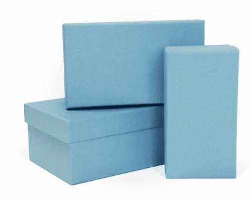 Коробка подарочная 13,5*8*5 бумага пробковая голубая