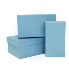 Коробка подарочная 12*6,5*4 бумага пробковая голубая
