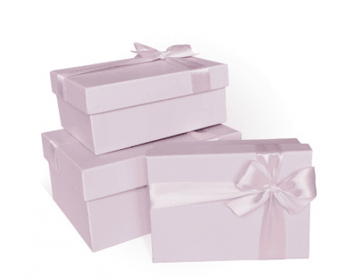 Коробка подарочная 17*13*7 с бантом ЛИЛОВЫЙ