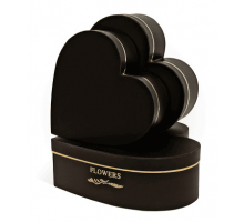 Коробка подарочная 292*285*104 Сердце черный