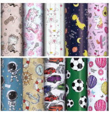 Бумага упаковочная 70*100см Золотая сказка For Kids ассорти