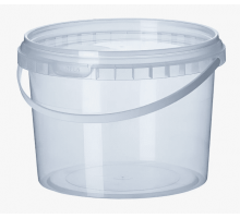 Ведро пищевое 3,4л с крышкой прозрачное d-180мм