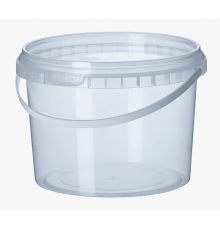 Ведро пищевое 3,4л с крышкой прозрачное d-180мм