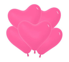 Шар латексный 11"/30см СЕРДЦЕ пастель розовый ТМ DECOBAL (уп 100шт)
