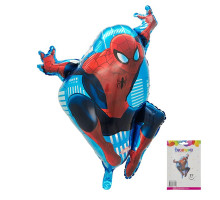 Шар фольгированный 31"/79см Человек-паук в прыжке в упаковке