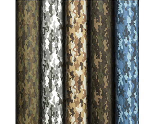 Бумага упаковочная 70*100см Золотая сказка Military крафт ассорти