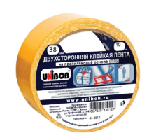 Скотч двухсторонний 38мм*10м 80мкм UNIBOB на полипропиленовой основе