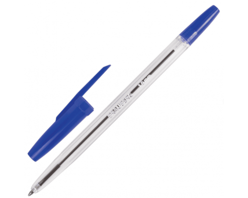 Ручка шариковая BRAUBERG Line корпус прозрачный 1мм линия письма 0,5мм