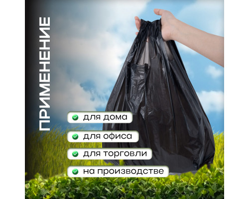 Мешок для мусора ПНД 60л 20шт с ручками Дружок купить в Челябинске в Упакофф