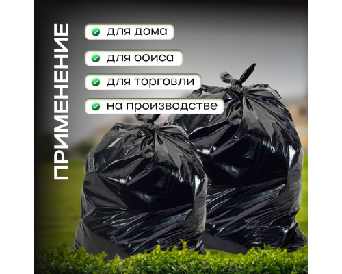 Мешок для мусора ПНД 30л 30шт 48*57 10мкм черный Элпи